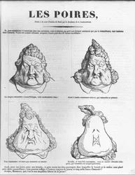 Le pere, caricatura del re Luigi Filippo (1773-1850) da «Le Charivari»